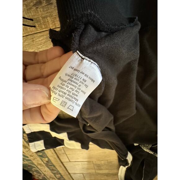 L.A.M.B. by Gwen Stefani Women's Black White Zeppelin 08 Hoodie Jacket Medium - Picture 6 of 9